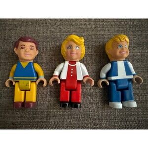 Vintage 1987  Lot of 3 Tandem Bricks Town Toy Figures